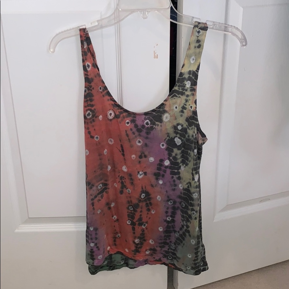 Tie dye braided tank top